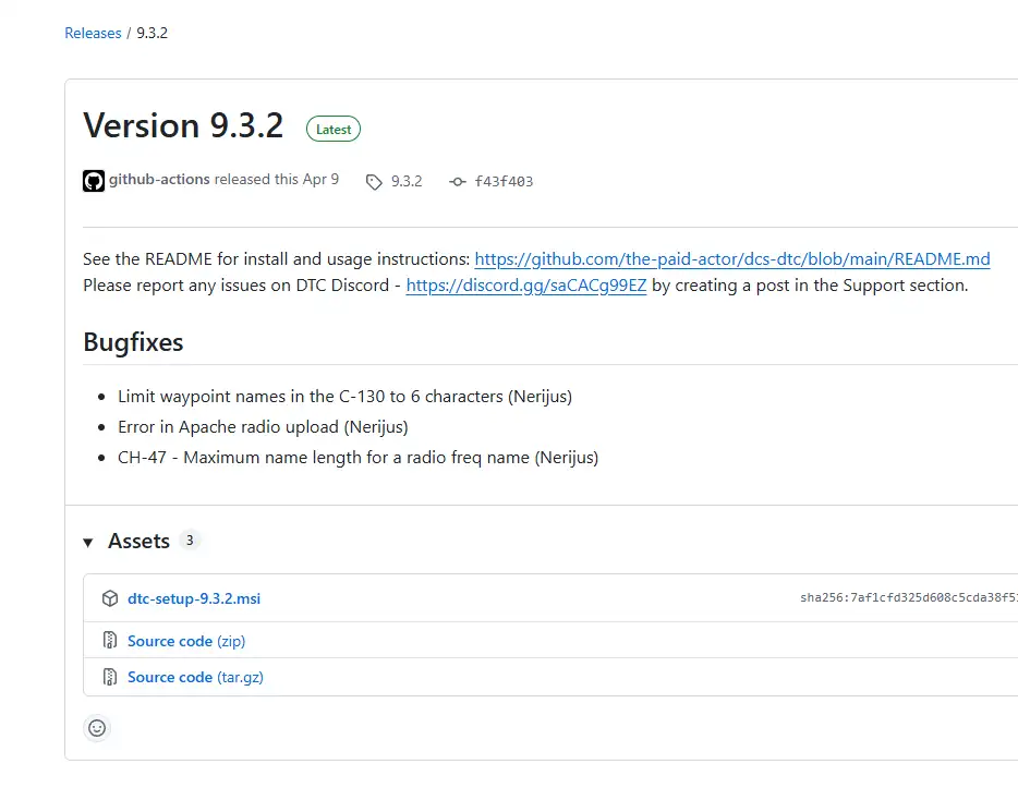 Schema download DTC da GitHub Releases