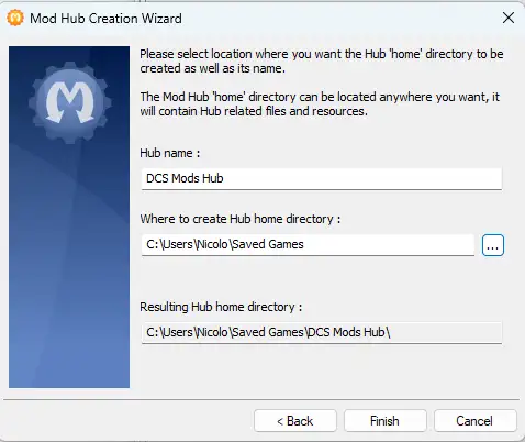 Schema creazione Mod HUB in Open Mod Manager