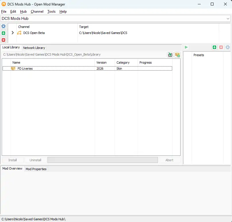Schema download installazione e rimozione pacchetti OMM