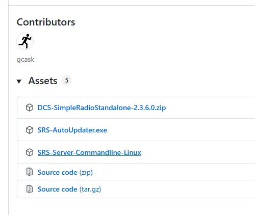 Schema download SRS da GitHub Releases